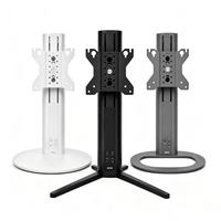 Support de moniteur électrique à 3 vitesses réglable en hauteur, motorisé, sur pied, support VESA, rotation à 360°, capacité de charge de 10 kg pour la maison