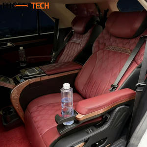 مقاعد خلفية فاخرة للسيارات الرياضية متعددة الاستخدامات من فيجر تك بشاشة لمس جلدية معدلة لتويوتا وبي إم دبليو ومرسيدس بنز مع حامل زجاجة ماء - Product Image 3
