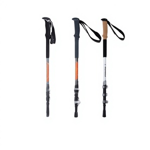 Bastón de Senderismo Telescópico Profesional de Aluminio de Grado Aeronáutico 7075 con Bloqueo Externo, Bastón de Trekking Profesional de 3 Secciones Telescópicas - Product Image 1