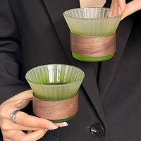 Vente en gros 210ml petite tasse de crème glacée colorée large bouche décor de mariage givré eau froide café verres à boire
