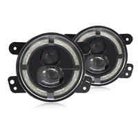 HYNBYZJ Lampe de travail de haute qualité 4iinch Led antibrouillard C0B Dual Color DRL Turn Sighnal Driving Fog Light pour voiture universelle
