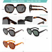 Lunettes de vue carrées et rondes en acétate de haute qualité, modèle 6765, colorées, design tendance, logo personnalisé, monture en stock, prêtes à l'emploi