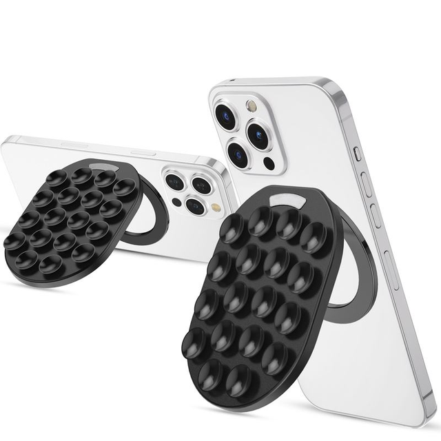 Foldable Magnetic Grip Phone Stand Strong Suction Cup Adjustable Height Multi-functional Desk Laptop Phone Holder