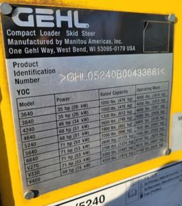 Chargeuse compacte sur pneus Gehl 5240E 2012, moteur Yanmar 68 CV, capacité de levage, équipement de construction compact, prêt à être expédié - Product Image 6