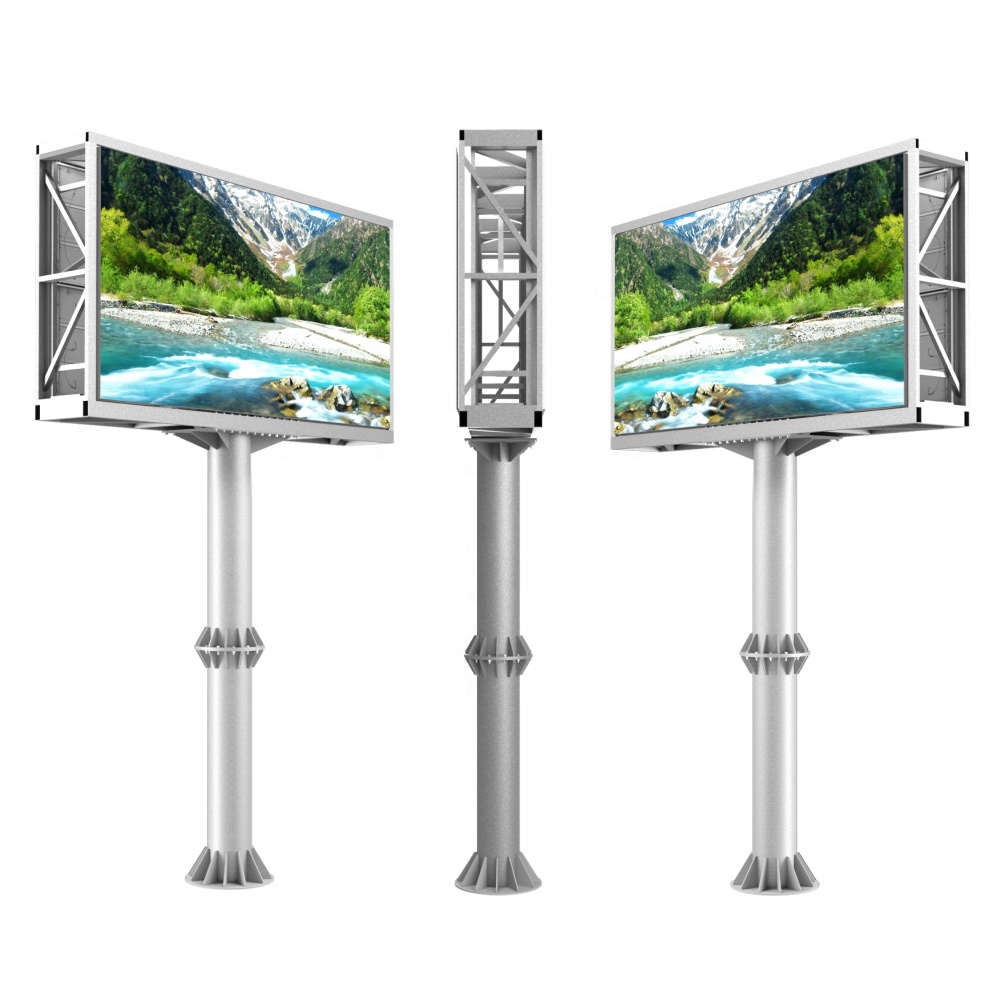 Outdoor 169Inch P5 Dubbelzijdige Pilaar Mount Led Digitaal Reclamepaneel Front Service Board Wifi Controle Led Scherm Display