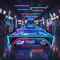 Table de hockey sur air dynamique à monnayeur, machine de jeu d'arcade pour 2 joueurs, idéale pour centre de jeux et centre commercial