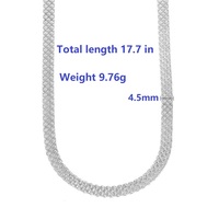 Collier ras du cou pour femme en plaqué or 18 carats épais, avec chaîne ajourée, 4,5 mm, 17 pouces, magnifique et polyvalent, bijou délicat en or