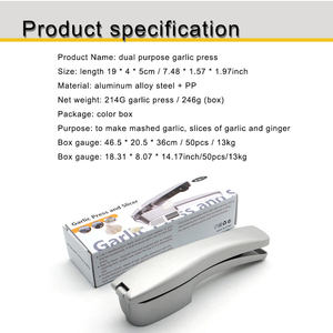 Beeman – manuel 2 en 1, pâte à l'<span class=keywords><strong>ail</strong></span> au gingembre, râpe, hachoir, <span class=keywords><strong>presse</strong></span>, éplucheur - Product Image 3