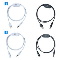 Cable de alimentación USB a DC5521 Interruptor táctil continuo DC macho a hembra cable de extensión
