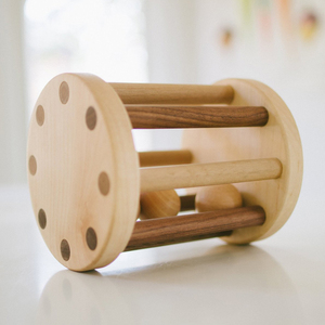 Jouet pour bébé en bois de hêtre non fini, <span class=keywords><strong>hochet</strong></span> à roulettes <span class=keywords><strong>Montessori</strong></span> LM KIDS, <span class=keywords><strong>hochet</strong></span> à clochettes - Product Image 4