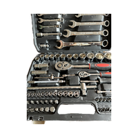 Kit d'outils manuels CR-V 82 pièces, clé à douille à cliquet métrique durable sans batterie non chargée pour les réparations mécaniques automobiles