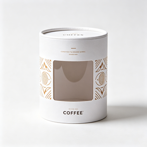 Caja cilíndrica redonda personalizada con ventana visible, impresión personalizada para envasado de granos de café y productos secos, promoción de marca - Product Image 6