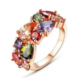 Rainbow Color Design Ring Colorful Style Finger Ring for Women - Product Image 1