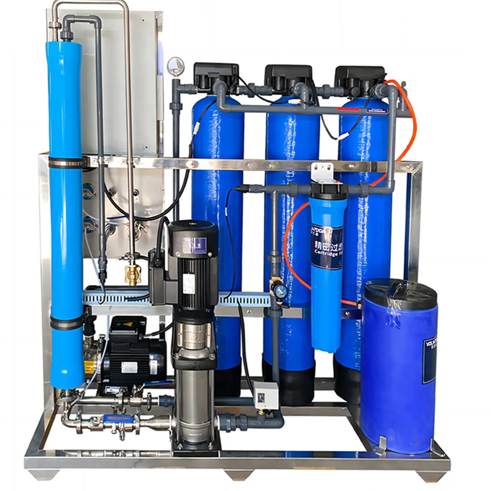 सरल 250Lph पीने के पानी के शुद्धिकरण की आपूर्ति उपकरण पानी फिल्टर मशीन एक छोटे पैमाने पर व्यापार के लिए आरओ मशीन
