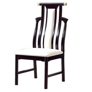 <span class=keywords><strong>Chaise</strong></span> de salle à manger en bois massif de qualité supérieure avec dossier haut moderne en cuir bleu pour villa, école et hôtel - Product Image 6
