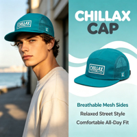 Casquette de camping 5 panneaux respirante en maille turquoise avec logo personnalisé, fourniture en gros OEM ODM