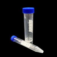 Tubes à centrifuger gradués noirs clairs coniques de 10ml 15ml PP matériel pour une utilisation en laboratoire