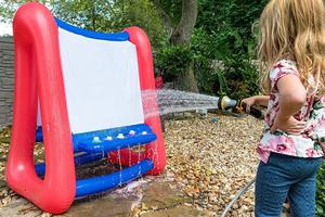 ألعاب خارجية، لوح رسم قابل للنفخ من البي في سي ذو وجهين قابل للغسل، ألعاب للأطفال مقاس 28.7×31.88 سم - Product Image 6