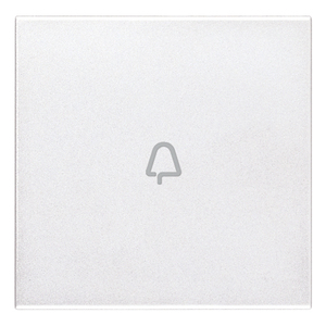 White Axial Bell Symbol Push <b>Button</b> Switch 4.5 In Length 0.4 In Height - Product Image 1