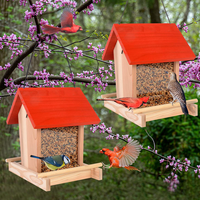 Plateau de fenêtre suspendu pour extérieur Fabrication de mangeoires d'oiseaux en bois Maison d'oiseau extérieure pour la personnalisation des colibris