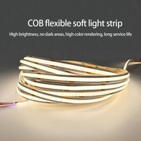 Bande LED COB flexible DC12V/24V 5m/rouleau 10m/rouleau 9W/M Ra90 CE RoHS 8mm 5mm IP20 3000K 4000K 6000K