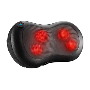 Portable Shiatsu 12-<b>head</b> <b>Massager</b> Pillow for Neck Shoulder Back Buttock Waist with Infrared Physiotherapy for Body Use - Product Image 2