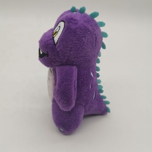 Porte-clés mascotte personnalisé violet dessin animé Deeno Saur dinosaure peluche PP coton rempli - Product Image 2