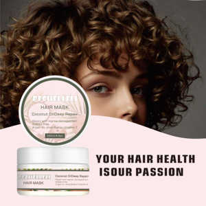 Crème concentrée hydratante végane pour <span class=keywords><strong>cheveux</strong></span>, à base de collagène <span class=keywords><strong>japonais</strong></span> et d'huile de noix de coco, pour femmes noires africaines, marque privée OEM - Product Image 5
