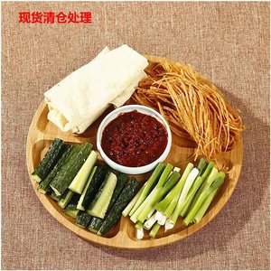 Bamboo Fruit And <b>Snack</b> <b>Tray</b> Five Compartment Dessert Party Serving <b>Tray</b> Natural Wood Color Residential Use - Product Image 1