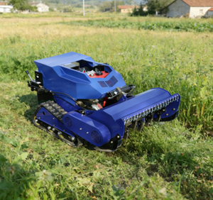 Tondeuse robotisée télécommandée automatique à braquage zéro, débroussailleuse agricole à chenilles à marteaux, moteur essence 4 temps - Product Image 2