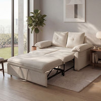 Canapé-lit convertible, multifonctionnel, extensible 2 en 1 avec rangement pour le salon