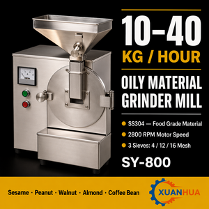 Moulin à noix XUANHUA SY-800 pour matériaux gras, machine à broyer le sésame, les arachides, les noix, les <span class=keywords><strong>amandes</strong></span>, les grains de café, le cacao, <span class=keywords><strong>en</strong></span> acier inoxydable 304, 750W - Product Image 2