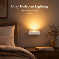 Lámpara de Pared LED Cuadrada Comercial para Interiores, Cableada, Luz Cálida, Aluminio, AC85-265V, Diseño Moderno para Dormitorio, Alto CRI 90, Blanca