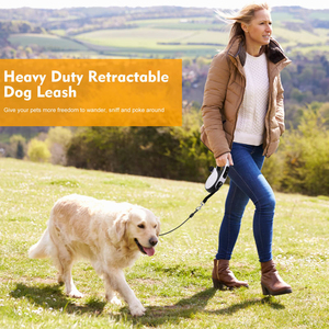 KingHon Tangle Free Automatic Retractable <b>Dog</b> Walking <b>Leash</b> With Led Flashlight and Poop Bag Dispenser Small Medium Large <b>Dogs</b> - Product Image 5