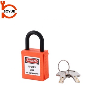 Grillete de llave de plástico de nailon de 25mm de <span class=keywords><strong>China</strong></span> en varios colores Candado de seguridad de lote industrial a buen precio - Product Image 6