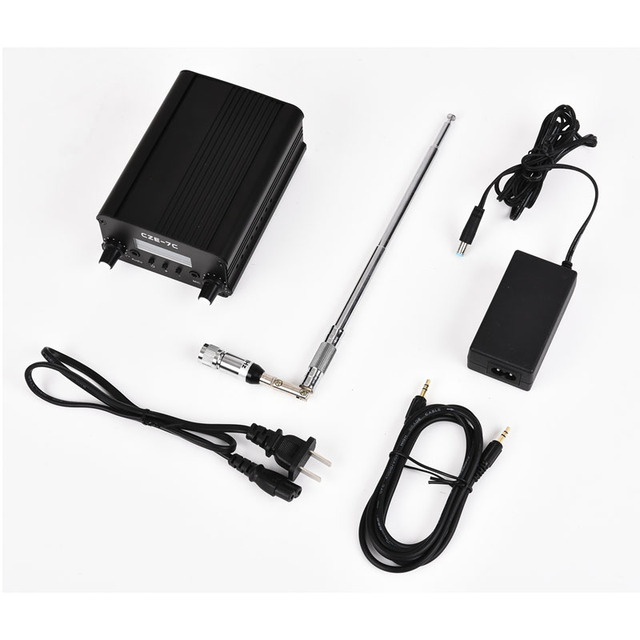 CZE-7C 1W/7W Wireless FM Transmitter 1KM Long Range Audio Input for Professional Broadcast 1-Year Warranty