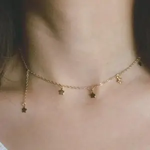 Mode Roestvrij Staal Gouden Ketting Kleine Ster Bedels Choker Ketting Sieraden Verjaardagscadeaus Voor Vrouwen