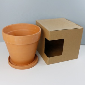 Jardinière en céramique de <span class=keywords><strong>terre</strong></span> <span class=keywords><strong>cuite</strong></span> de <span class=keywords><strong>grande</strong></span> taille écologique avec trou de drainage Pot de fleurs de jardin pour plantes succulentes Décoration d'intérieur - Product Image 5