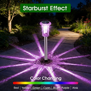 Luces Solares para Camino Alecter, de Acero Inoxidable, Resistentes al Agua, con Clasificación IP54, Luz Blanca Cálida, para Jardines - Product Image 2