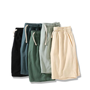 Shorts de basket-ball pour hommes en coton 100% délavé, design personnalisé streetwear - Product Image 4