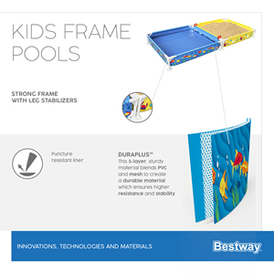 Bestway 561CF nouveau produit Picina extérieur rectangulaire cadre en PVC <span class=keywords><strong>piscine</strong></span> d'eau et bac à sable en <span class=keywords><strong>fibre</strong></span> <span class=keywords><strong>de</strong></span> <span class=keywords><strong>verre</strong></span> <span class=keywords><strong>piscine</strong></span> pour enfants - Product Image 4