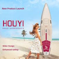 Nouveauté Houyi Planche de paddle gonflable 381 cm (12'6") pour le surf et les sports nautiques