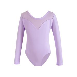 Maillots de Ballet para Niñas, Bodys de Danza con Mangas, Malla Transpirable, Material de Spandex para Gimnasia, Ropa de Danza para Entrenamiento - Product Image 2