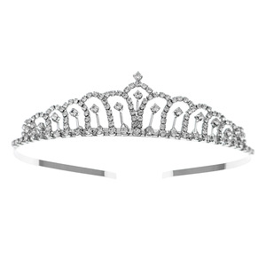 Diadema de Princesa Clásica con Pedrería, Joyería de Novia, Estilo Europeo Americano, Popular, Accesorios para Vestidos de Niñas - Product Image 5