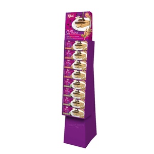 Custom Foldable Supermarket Recycled Cardboard Food <b>Drinks</b> Shelves Carton Candy Display Rack Store Floor POS for Display <b>Stand</b> - Product Image 6