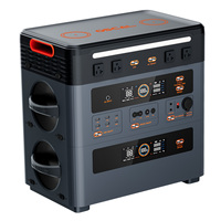 Station d'alimentation portable LiFePO4 2400W 2016Wh avec contrôleur MPPT, charge sans fil UPS, allume-cigare pour voiture et camping-car, extérieur