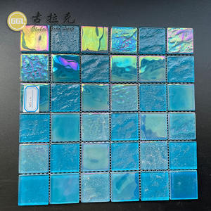 Azulejos de mosaico de vidrio iridiscente de 6mm con parte posterior de malla, fáciles de pavimentar para piscina - Product Image 6