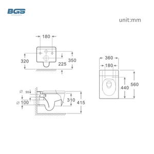 Ensemble de réservoir encastré pour salle de bain, toilettes suspendues, réservoir <span class=keywords><strong>d</strong></span>'<span class=keywords><strong>eau</strong></span> caché, <span class=keywords><strong>WC</strong></span> mural, toilettes à double <span class=keywords><strong>bouton</strong></span> poussoir, sanitaire - Product Image 4