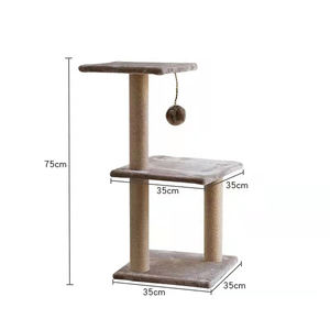Struttura per arrampicata per gatti a tre strati con plateau per gatti con ciondolo a forma di gatto - Product Image 2