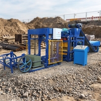Machine automatique de fabrication de briques en ciment emboîtables KAIDONG QT4-25, machine de fabrication de blocs creux en béton, moteur, boîte de vitesses, roulement